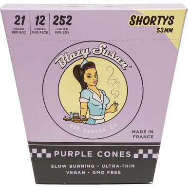 21 Ct. 53mm Blazy Susan Pre-Rolled Cones Shorty (12pk)