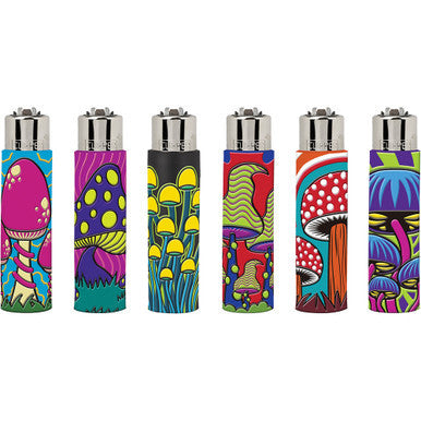 30Ct Mushroom POP Clipper Lighters - CannaDevices