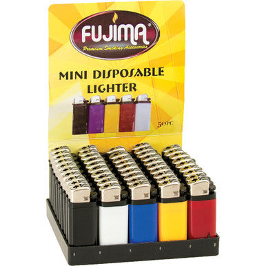 50Ct. Fujima Mini Solid Disposable Lighter - CannaDevices