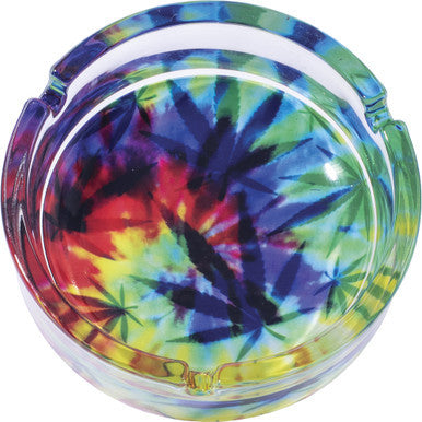 2pk. 6.25" Tie Dye Leaf Design Ashtray