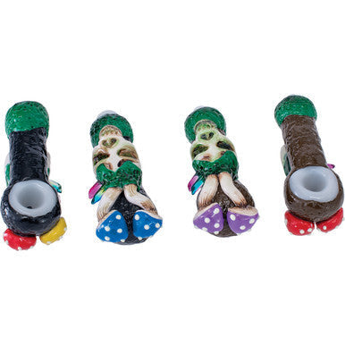 5" Skull and Mushroom Hand Pipe (Colors Vary)