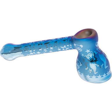 Skulls Electroplated Glass Bubbler