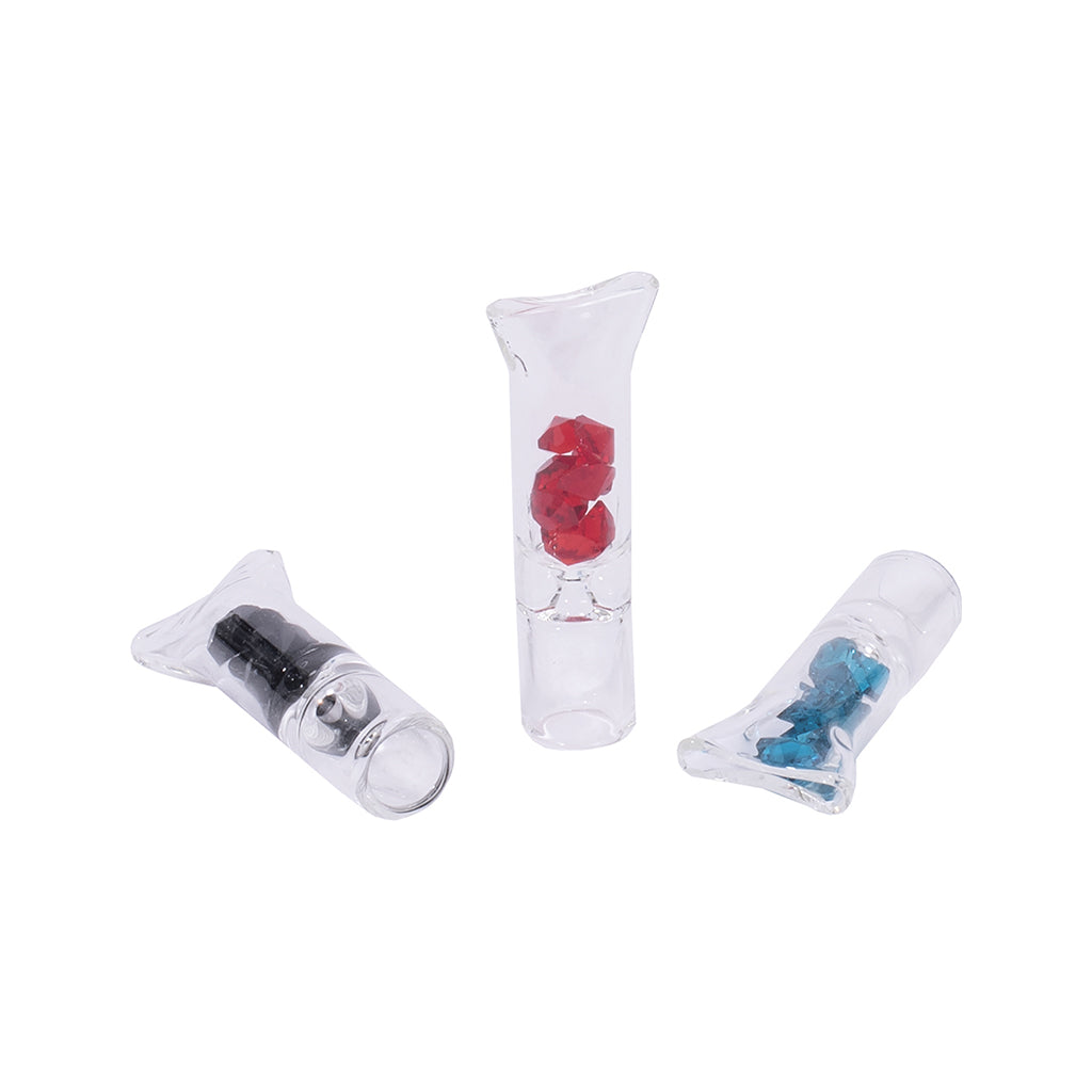48ct. Clear Glass Tip With Stone