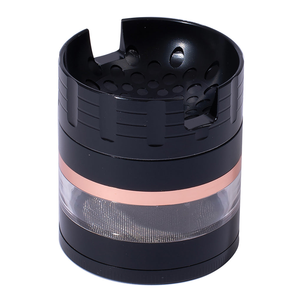6ct. 4 Part Clear Middle Grinder 63mm. Zinc Alloy