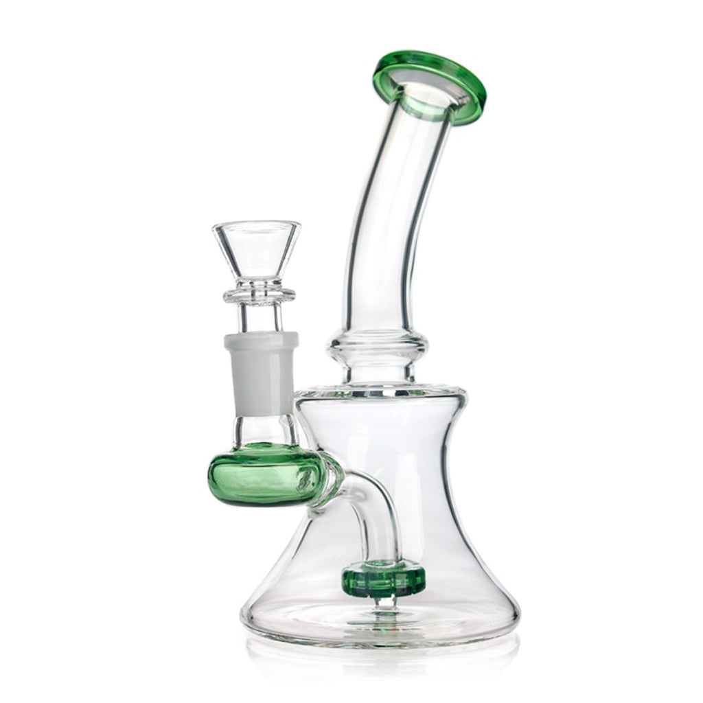 HOURGLASS CURVED NECK SHOWERHEAD PERC DAB RIG - CannaDevices