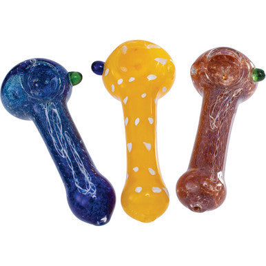 12ct. 4" Asst Color Hand Blown Glass Pipes