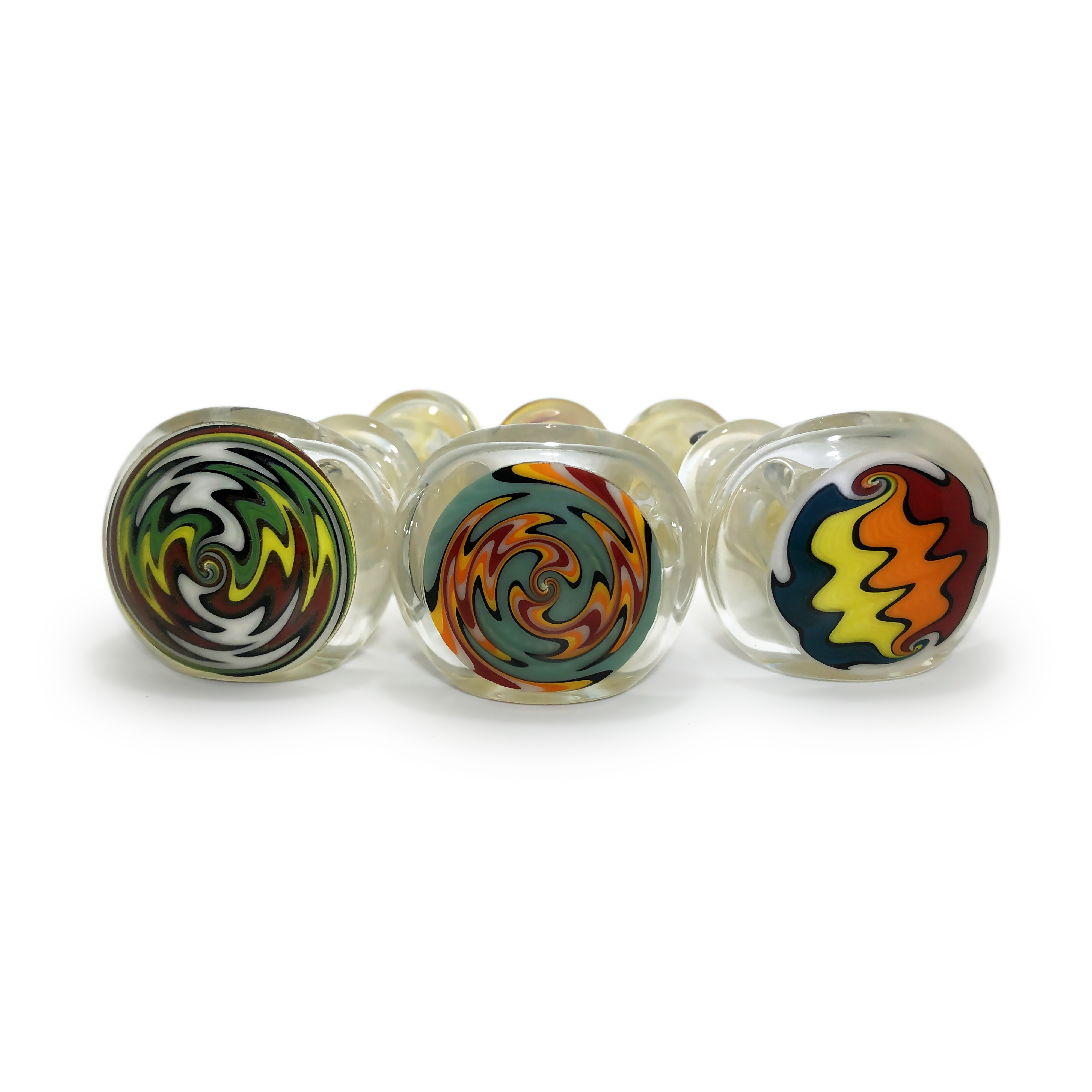 Fume WigWag Hand Pipe with Color-Changing Glass and Spiral Design