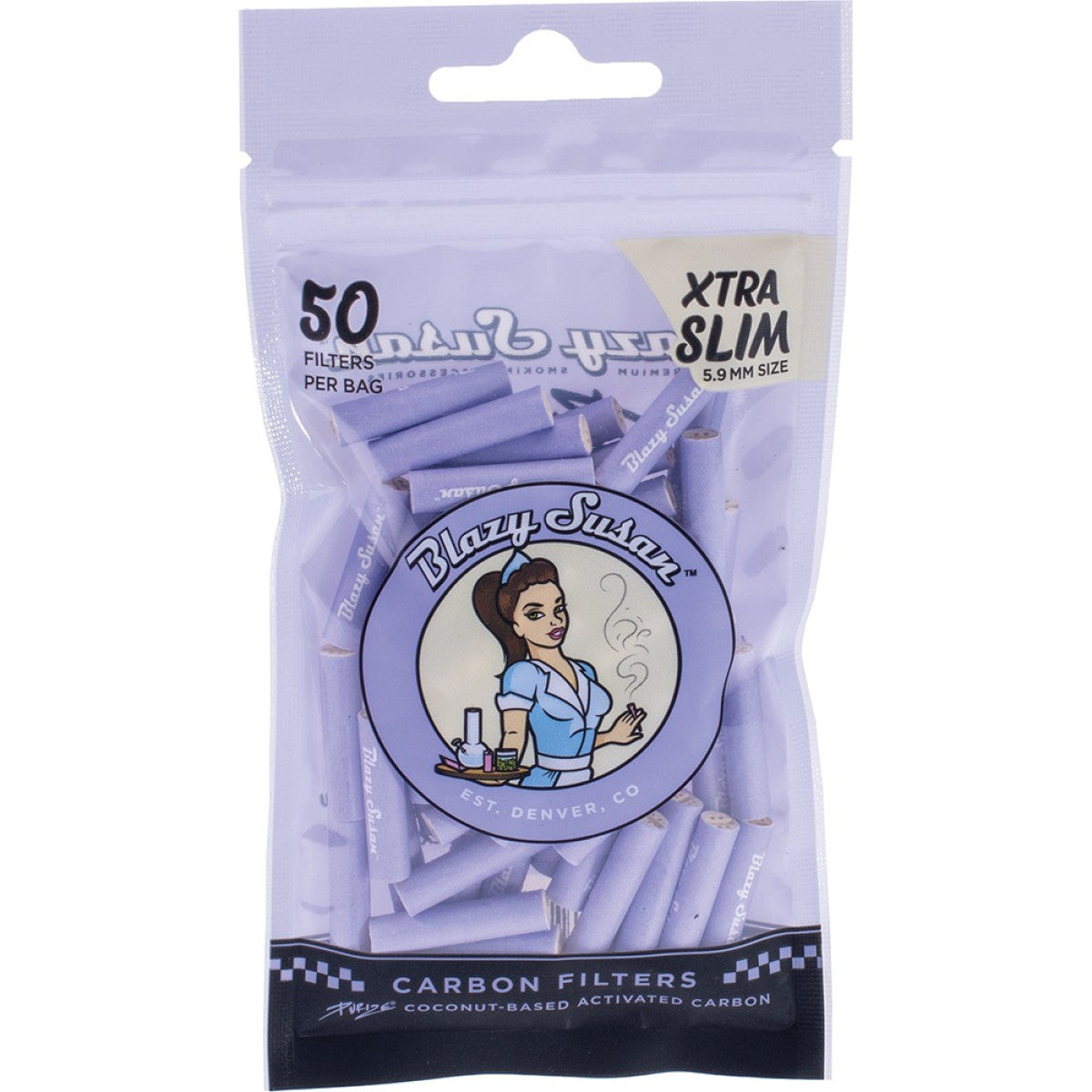 50ct Activated Charcoal Xtra Slim Filter Tips