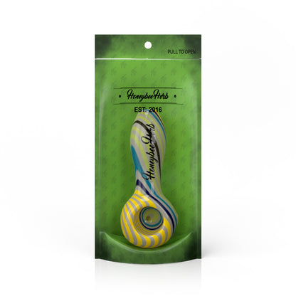 Vibrant Linework Twist Spoon Pipe