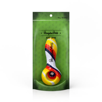 Vibrant Linework Twist Spoon Pipe