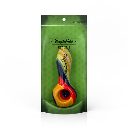 Vibrant Linework Twist Spoon Pipe