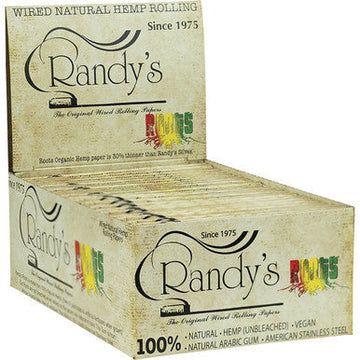 25 Ct. Randy's Roots Wire-Infused Natural Hemp Papers