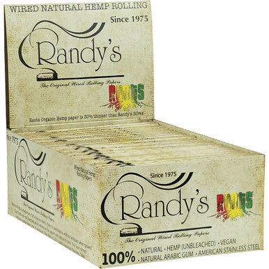 25 Ct. Randy's Roots Wire-Infused Natural Hemp Papers