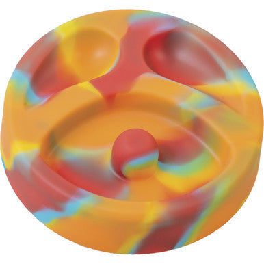 6" Rainbow Silicone Pipe Ashtray. Holds 2 Pipe