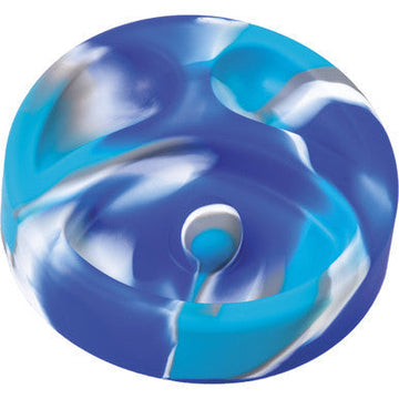 6'' Black/ Blue Silicone Pipe Ashtray. Holds 2 Pipe