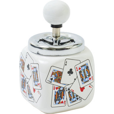 Playing Card Ceramic Spinning Ashtray