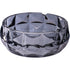 Smokey Black Diamond Cut Crystal Glass Ashtray - 6in