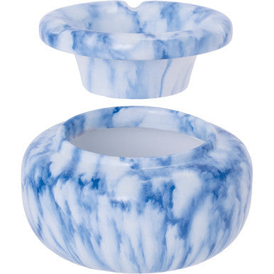 5in Moroccan Ceramic Ashtray - Marble Blue