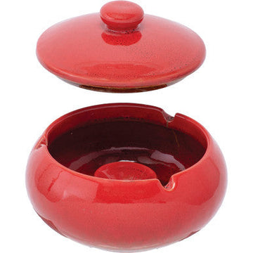 Red Moroccan Ashtray with Lid