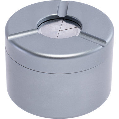 3.1in Silver Openable Aluminum Ashtray - CannaDevices