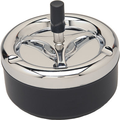 5" Black Round Spinning Ashtray