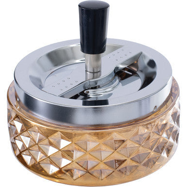 4.75" Glass Spinning Ashtray - Red - CannaDevices