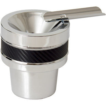 6ct. Black & Crome Cup Car Ashtray