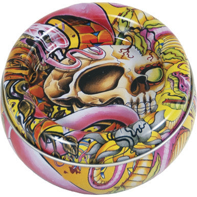 6ct. Asst. Design Metal Stash Ashtray