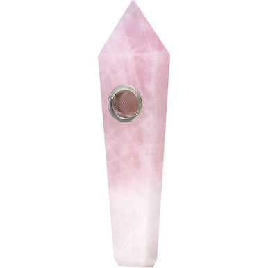 Rose Quartz Gemstone Pipes - Astral Project