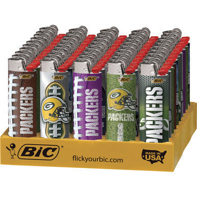 50Ct. Bic Nfl Greenbay Packer Lighters - CannaDevices