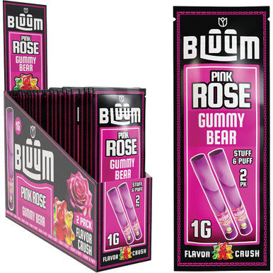 10 Ct. Gummy Bear Bluum Wild Flower Rolls Pink Rose (2pk) - CannaDevices