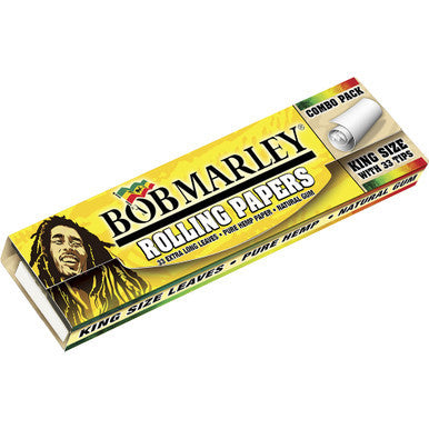 24 Ct. King Size Bob Marley Unbleached Organic + Tips - CannaDevices