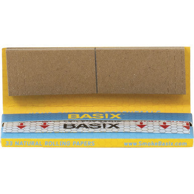 24 Ct. Basix  Natural Rolling Paper With Tips 1.25"&