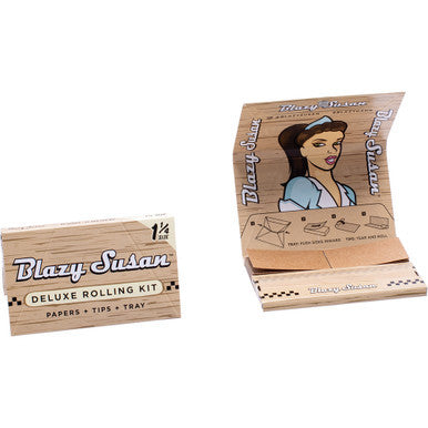 20 Ct. Blazy Susan Unbleached 1.25" Deluxe Rolling Kit with T - CannaDevices
