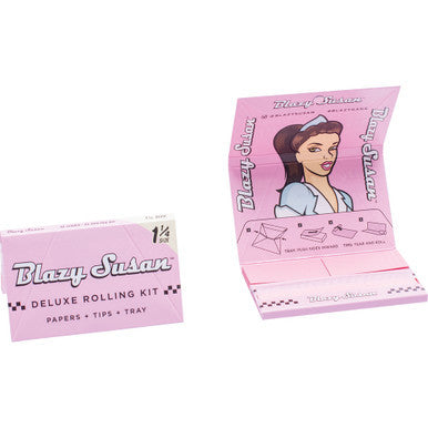 20 Ct. Blazy Susan Pink 1.25"" Deluxe Rolling Kit with Tips &
