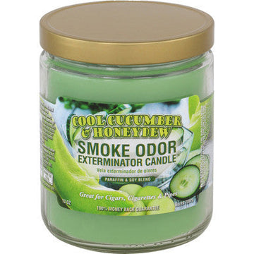 12ct. Cool Cucumber & Honeydew Smoke Odor Candles 13oz
