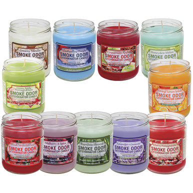 12ct. Asst. Smoke Odor Exterminator Candles 13oz.