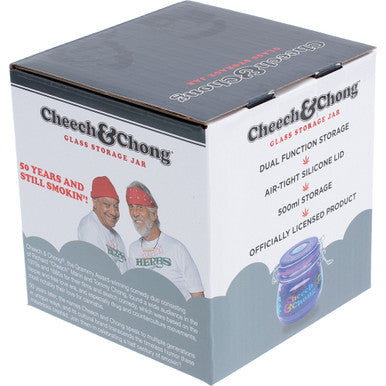 500Ml Glass Jar Cheech & Chong Purple Color - CannaDevices