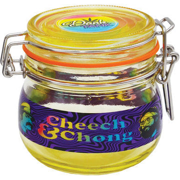 6Count 150Ml Cheech & Chong Glass Jar With Clasp