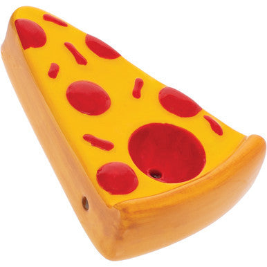3.5"Pizza Slice Ceramic Pipe - Wacky Bowlz