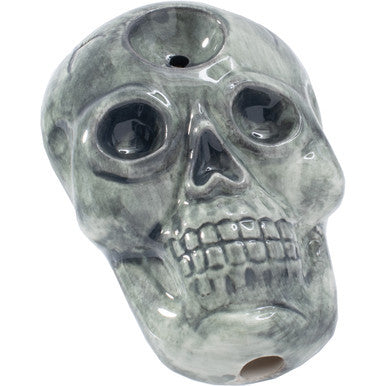 3.5in Skull Ceramic Pipe - Wacky Bowlz