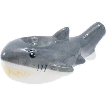 3.5in Shark Ceramic Pipe - Wacky Bowlz