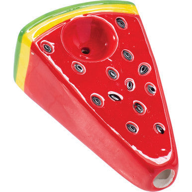 3.5in Watermelon Slice Ceramic Pipe - Wacky Bowlz