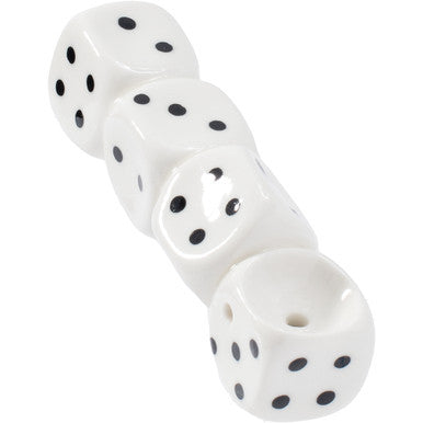 3.5in Stacked Dice  Ceramic Pipe - Wacky Bowlz