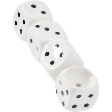 3.5in Stacked Dice  Ceramic Pipe - Wacky Bowlz