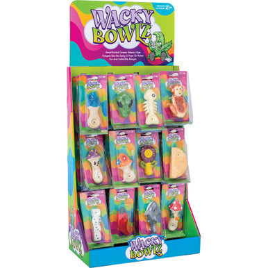 36ct Wacky Bowlz Pipes With Counter Display