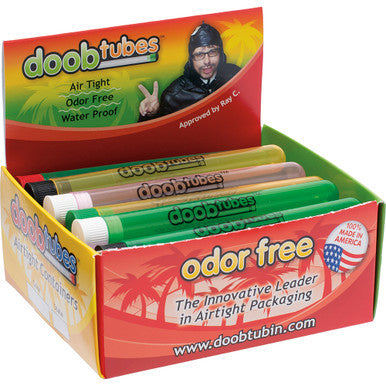 25Count Large Color Doob Tubes - Transparent W/ Logo - CannaDevices