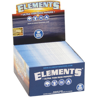 50 Ct. Elements Ultra Rice Papers King Size - CannaDevices