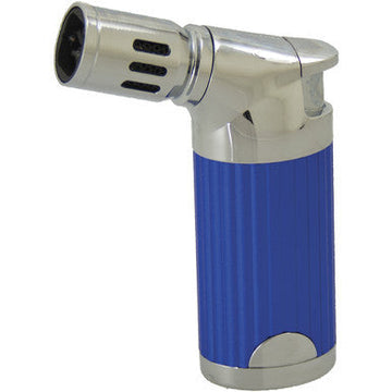Fujima 4-torch Flame Lighter Blue/ Chrome