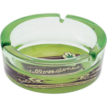 5.1in Medium Glass Ashtray - YellowStoned